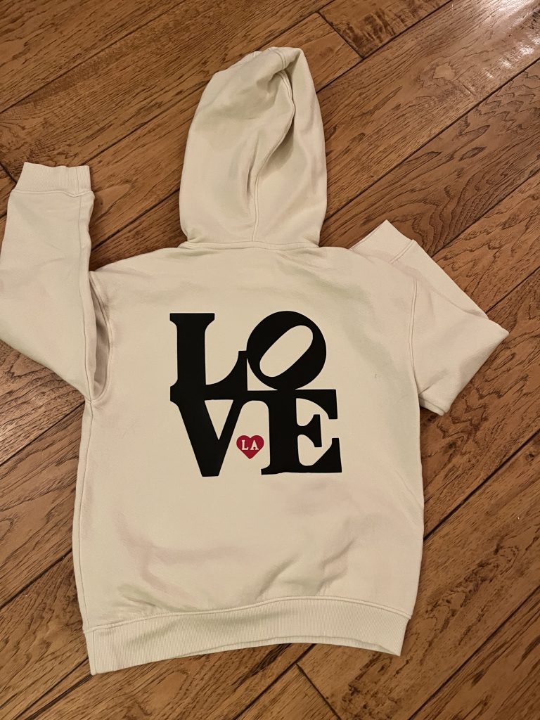 Support LA Fire Victims "LOVE" Youth Hoodie Sweatshirt