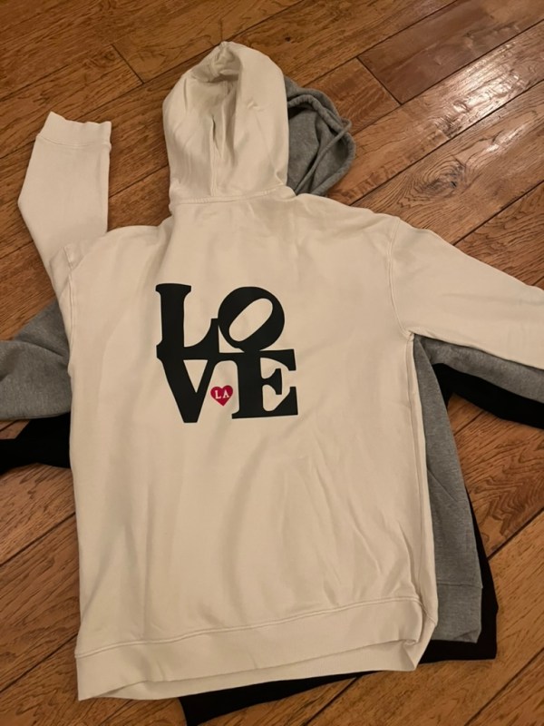 Support LA Fire Victims "LOVE" Hoodie Adult